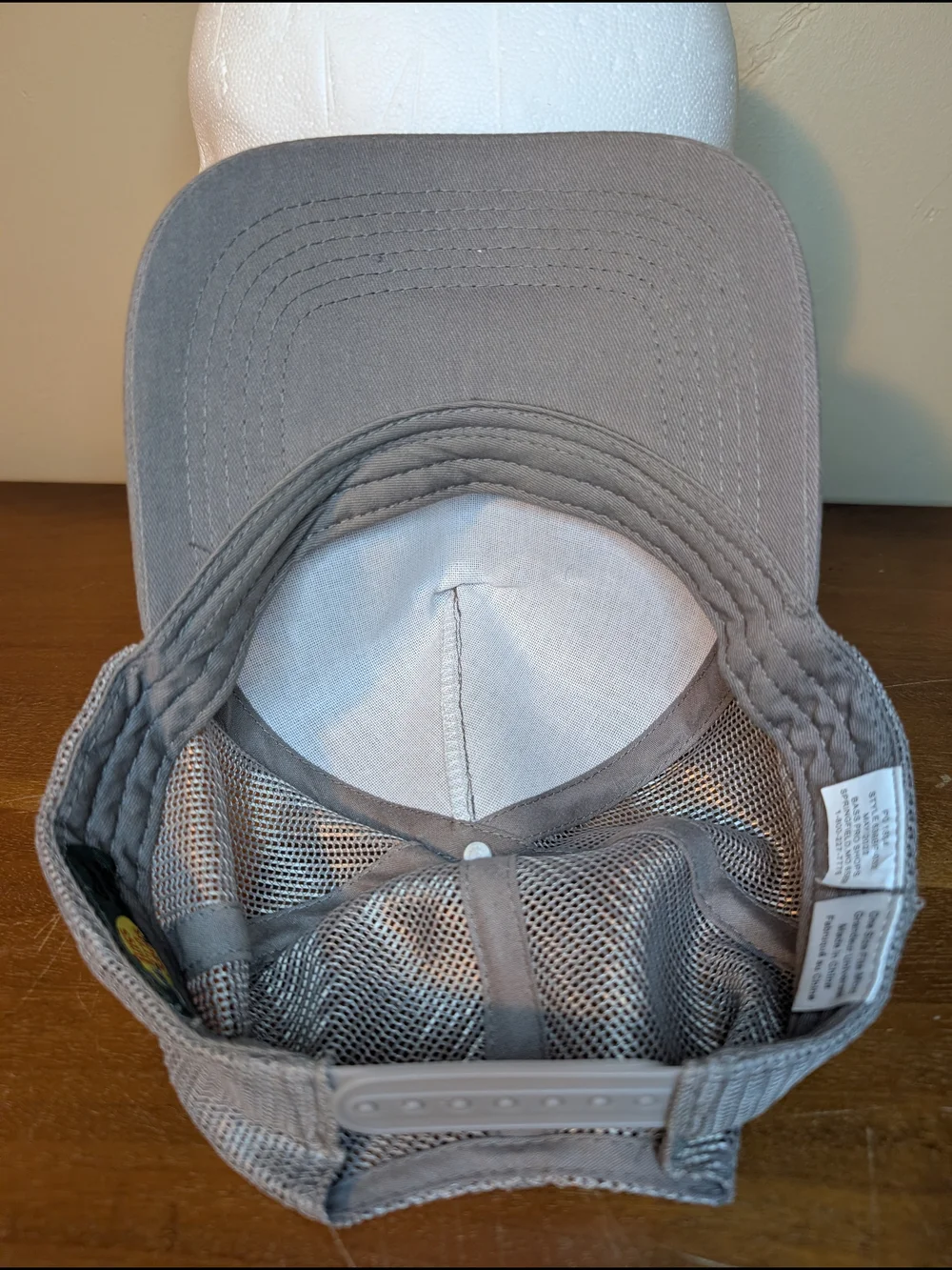 Bass Pro Shops Gray Mesh-Back Cap with Yellow Logo Patch